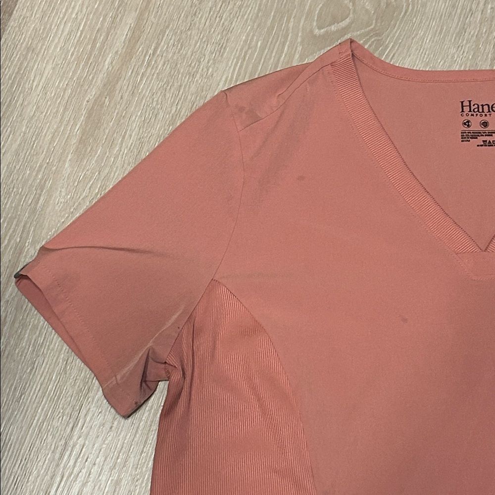 Hanes Women's Comfort Fit V-Neck Scrub Top Sz Large - Picture 4 of 7
